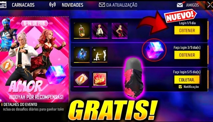 Evento de intercambio de San Valentin de Free Fire